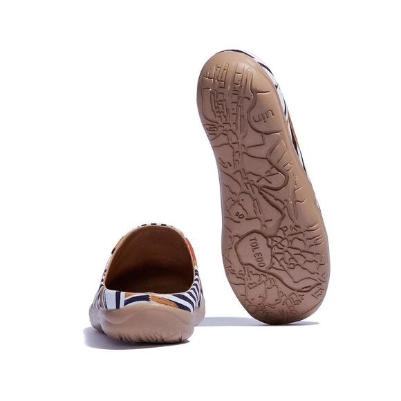 UIN Women's Casual Slippers Comfort Soft Walking Shoes (Striped Flower 2)No Box - Picture 4 of 8